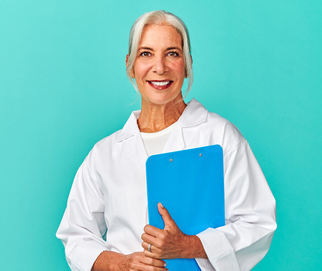 Choose TMS Therapy to seek relief from depression featuring woman in white gown