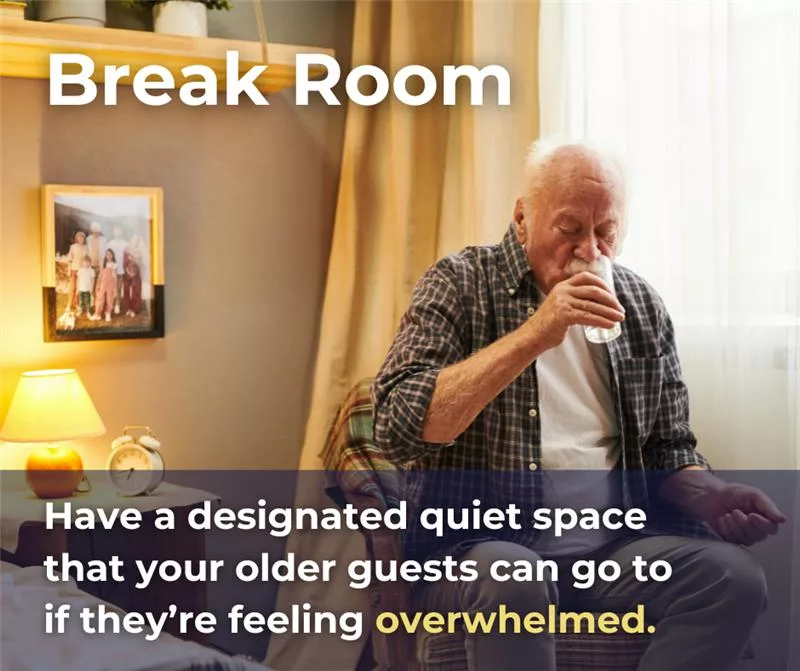 Break room for older guest